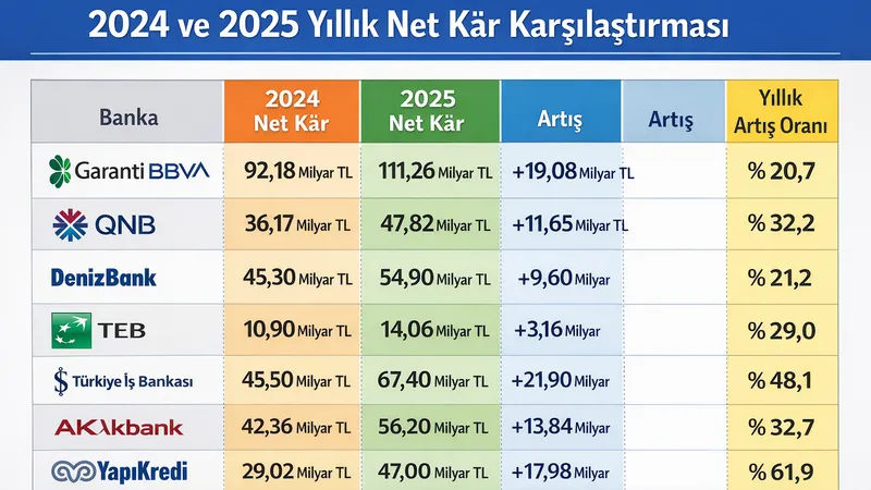 2026 Bankalar Karlarını Açıkladı? Ak-İş-YKB-TEB-Garanti-QNB-Deniz