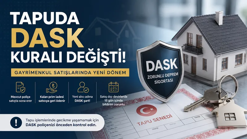 Tapuda DASK Kuralı Değişti: Gayrimenkul Satışlarında Yeni Dönem