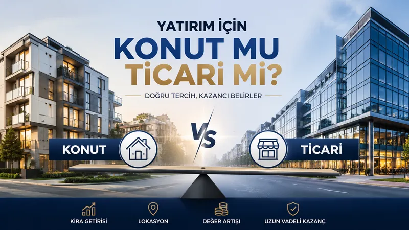 Yatırımlık Gayrimenkulde Doğru Tercih: Konut mu, Ticari mi?