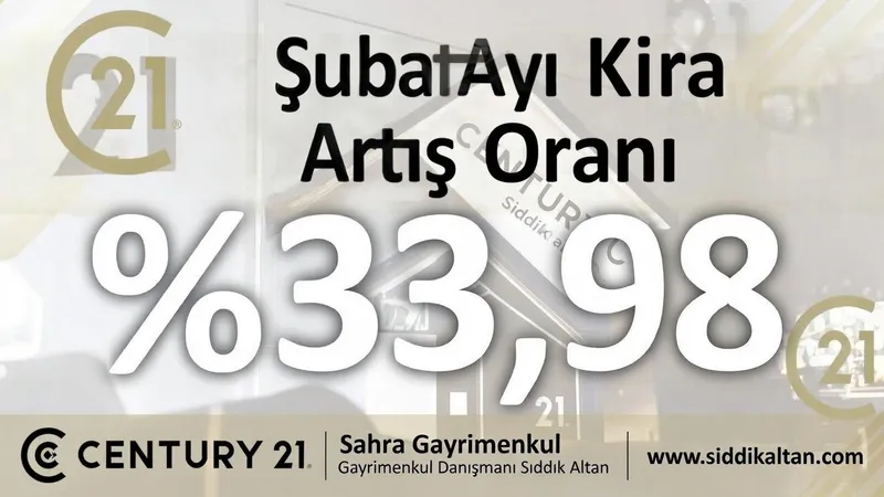 Şubat 2026 Kira Artış Oranı %33,98 Olarak Açıklandı