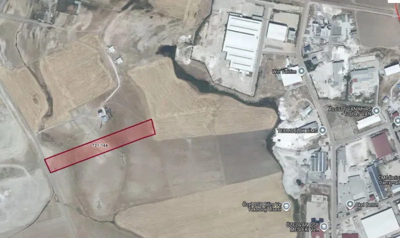 VAN OSB ÖNÜ 6000 M² YOLA CEPHELİ GÖL MANZARALI YATIRIMLIK ARSA