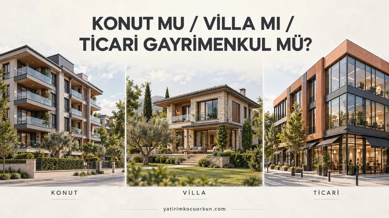 KONUT MU / VİLLA MI / TİCARİ GAYRİMENKUL MÜ?