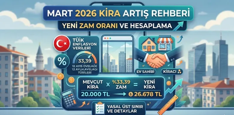SON DAKİKA: Mart 2026 Kira Artış Oranı Belli Oldu! İşte Yeni Zam Sınırı