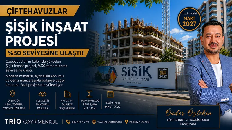 Şişik İnşaat Projesi %30 Seviyesine Ulaştı I Caddebostan Sıfır Daireler