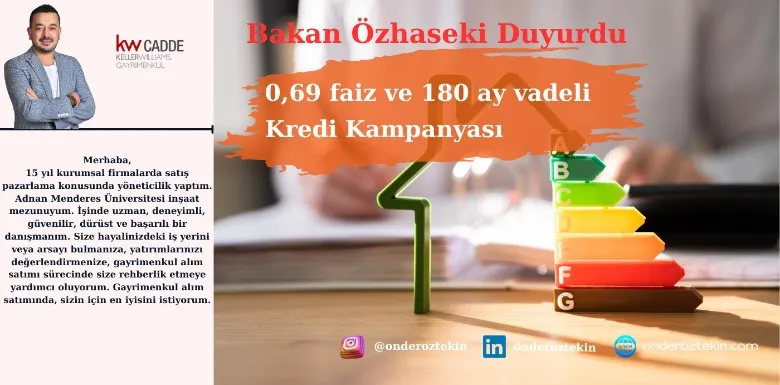 5 şehirde 0,69 faiz ve 180 ay vadeli kredi kampanyası