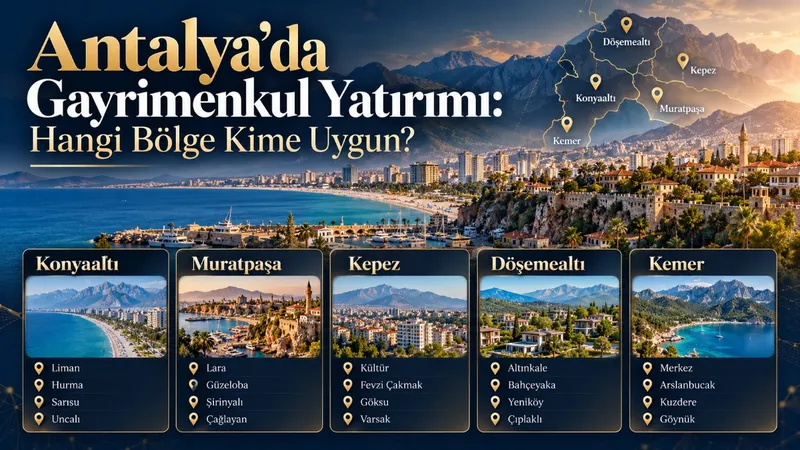 Antalya’da Gayrimenkul Yatırımı: Hangi Bölge Kime Uygun?