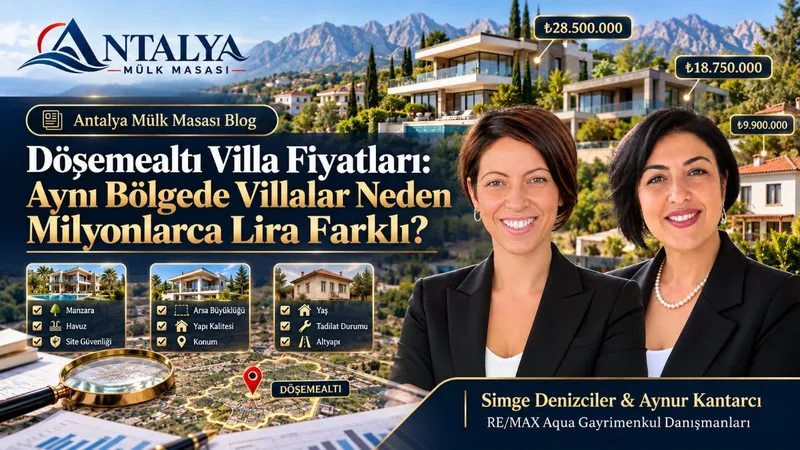 Döşemealtı Villa Fiyatları: Aynı Bölgede Villalar Neden Milyonlarca Lira Farklı?